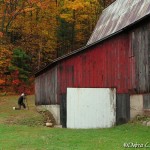 Mark photographing barn wall at Olsen Farm, S.B.D.Nat'l L., ©Debra L. Carlson