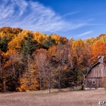 Old barn with autumn backdrop, Eric Holubow, 10-20-2012