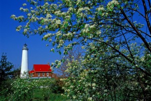 awas Lighthouse, spring; Tawas, MI;  ©markscarlson.com