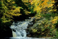 Upper Peninsula waterfalls, Huron River, Baraga, MI, ©Mark S. Carlson | Great Lakes Photo Tours