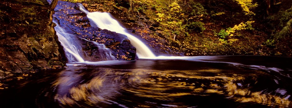 J-Oct.;Slate River Falls with eddy, autumn; Baraga Co., MI; ©markscarlson.com_resize